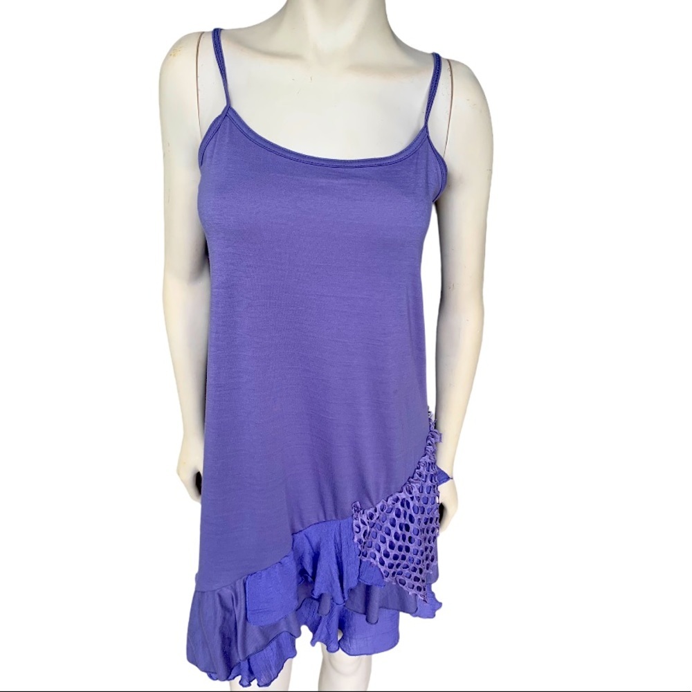 Noelle Purple Ruffle Hem Dress